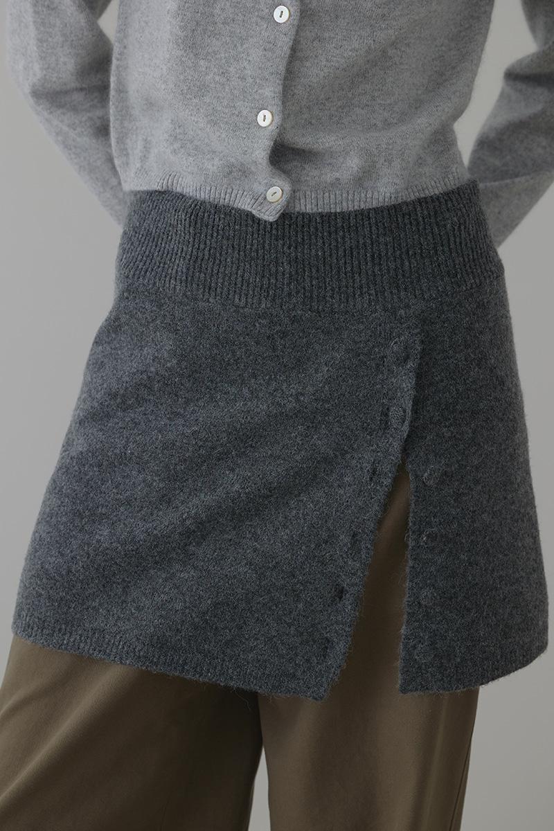 Kate mini button skirt_charcoal