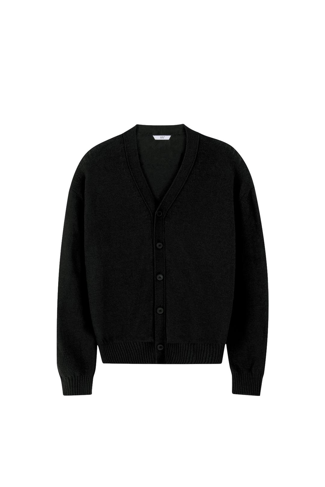 V- neck Light Cardigan Black (2차 제품 9월 29일 발송)