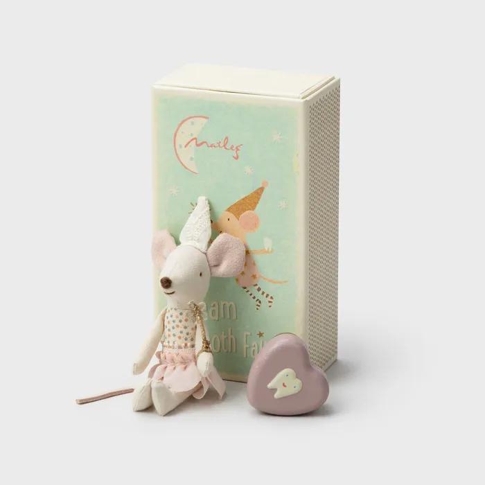 Maileg 메일레그 생쥐 이빨요정 애착인형 Tooth Fairy Mouse, Little Sister in Matchbox