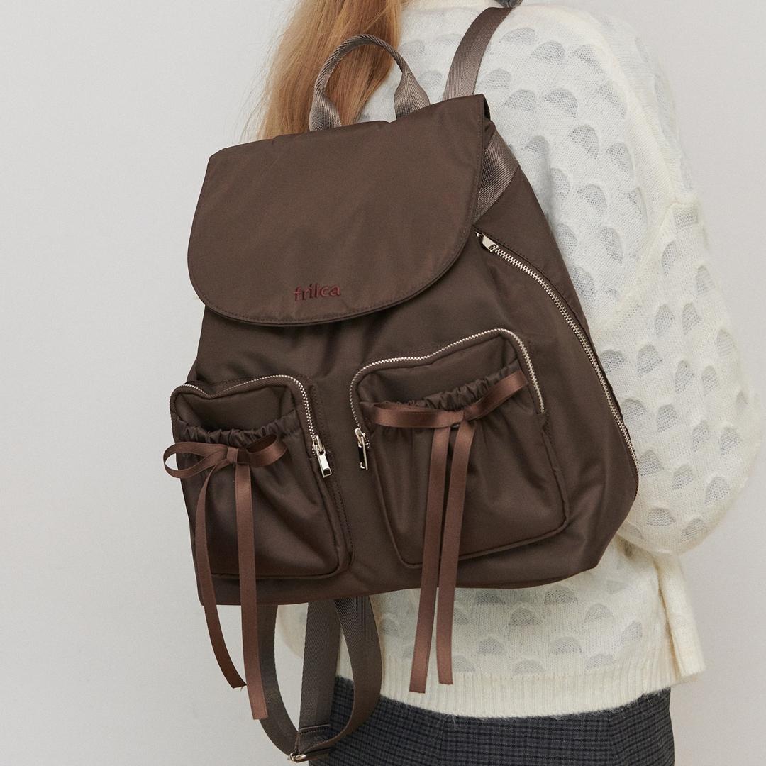 FRILCA POCKET BACKPACK_BROWN