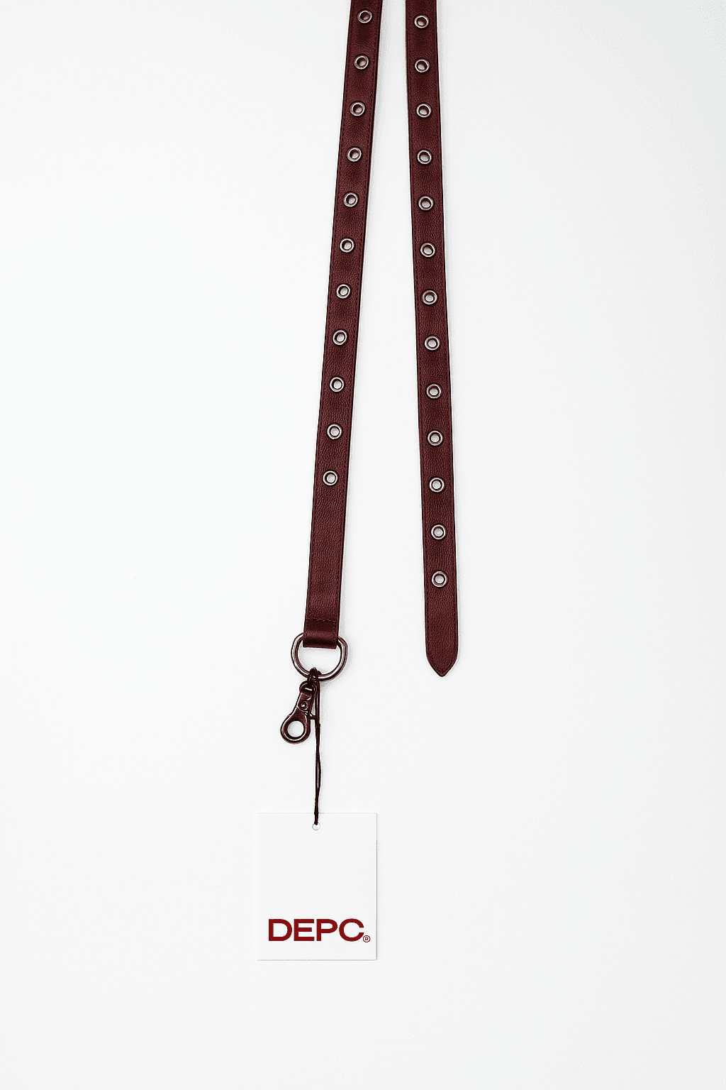 SLIM EYELET BELT (WINE)