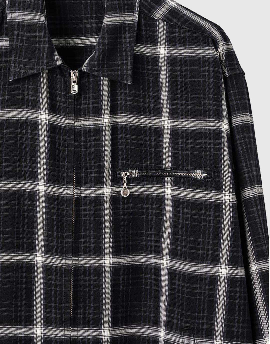 Full Zip Work Jacket (Black Check)