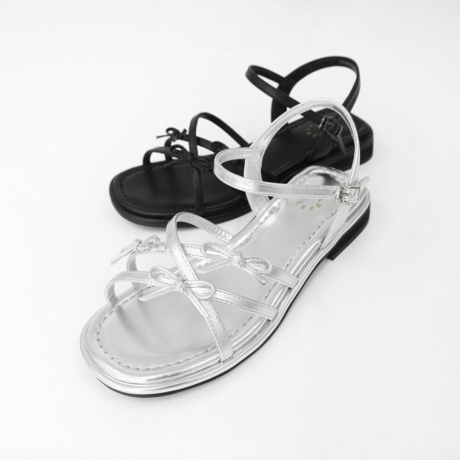 [한으뜸 착용] 인텐스 by 엘칸토 여성 트렌디 리본 플랫 샌들 2cm LCWW61I526