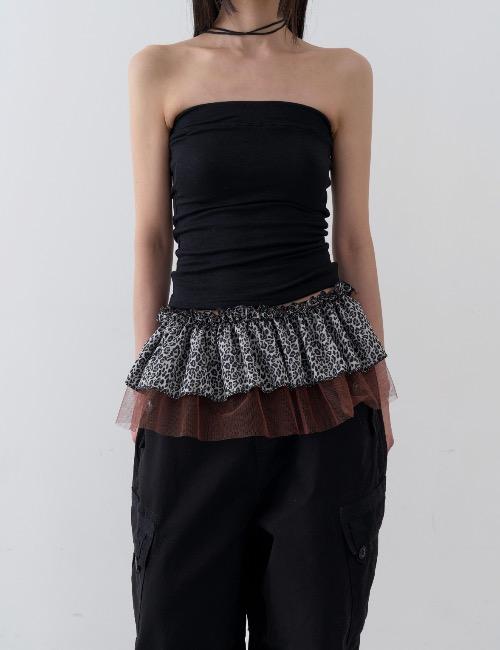 leopard frill wrap belt