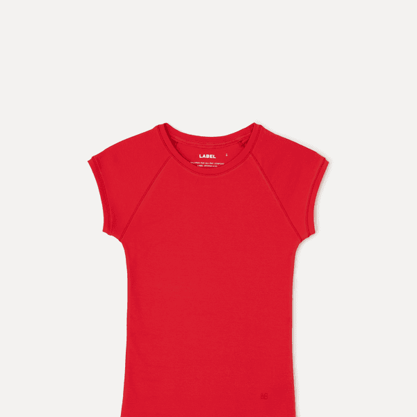 Ava cap sleeve t-shirt scarlet