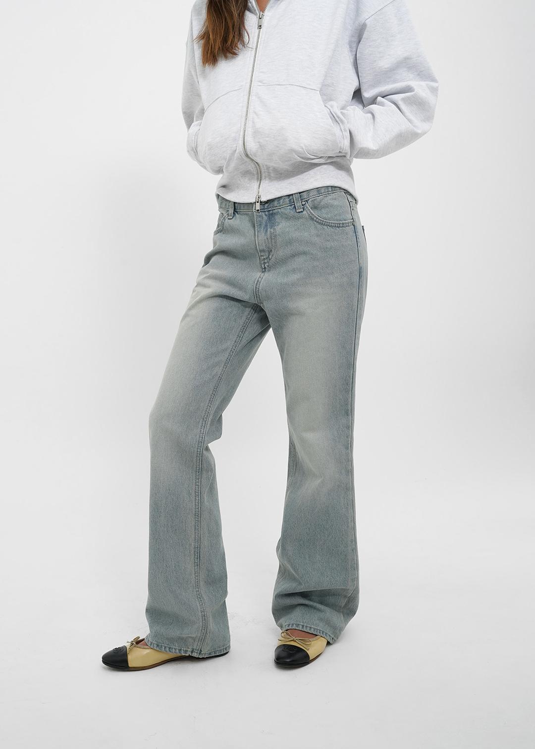 블랙업 [B-DENIM] WASHING LOW SLIM BOOTS-CUT JEANS 053