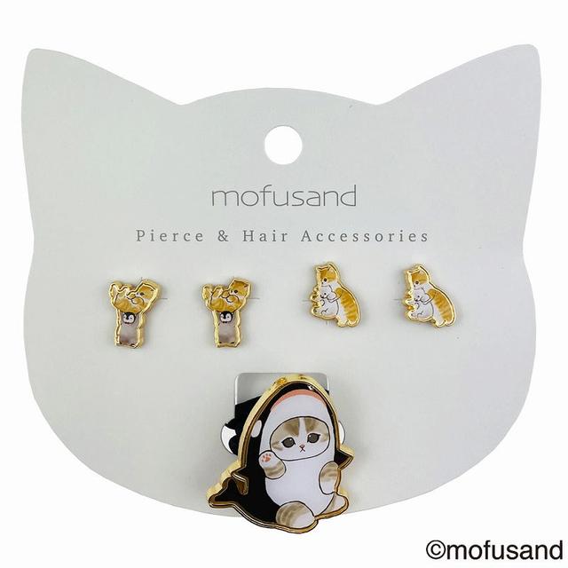 mofusand 귀걸이 및 모발 탄성 b
