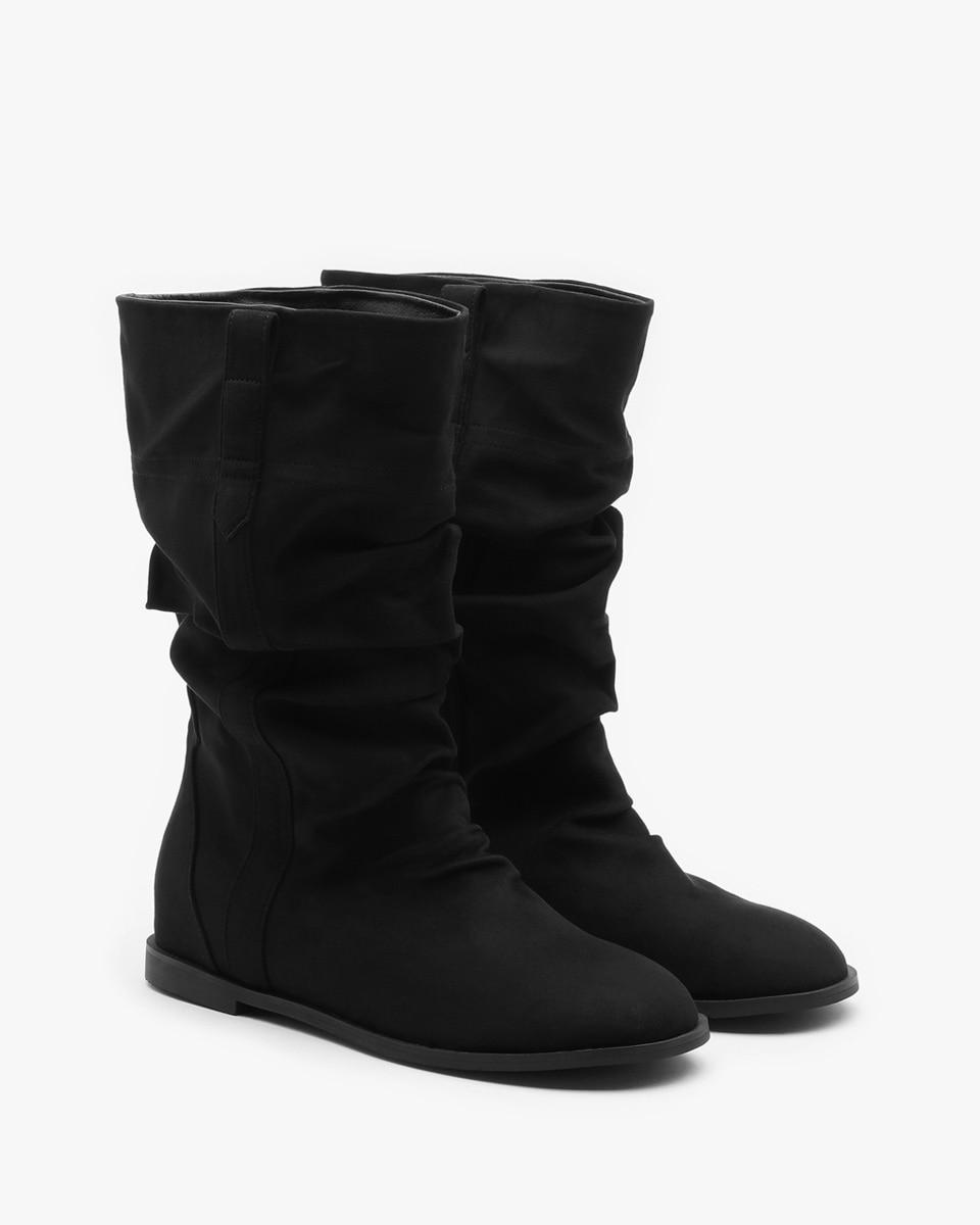 LEVO Suede Slouch Boots_Black