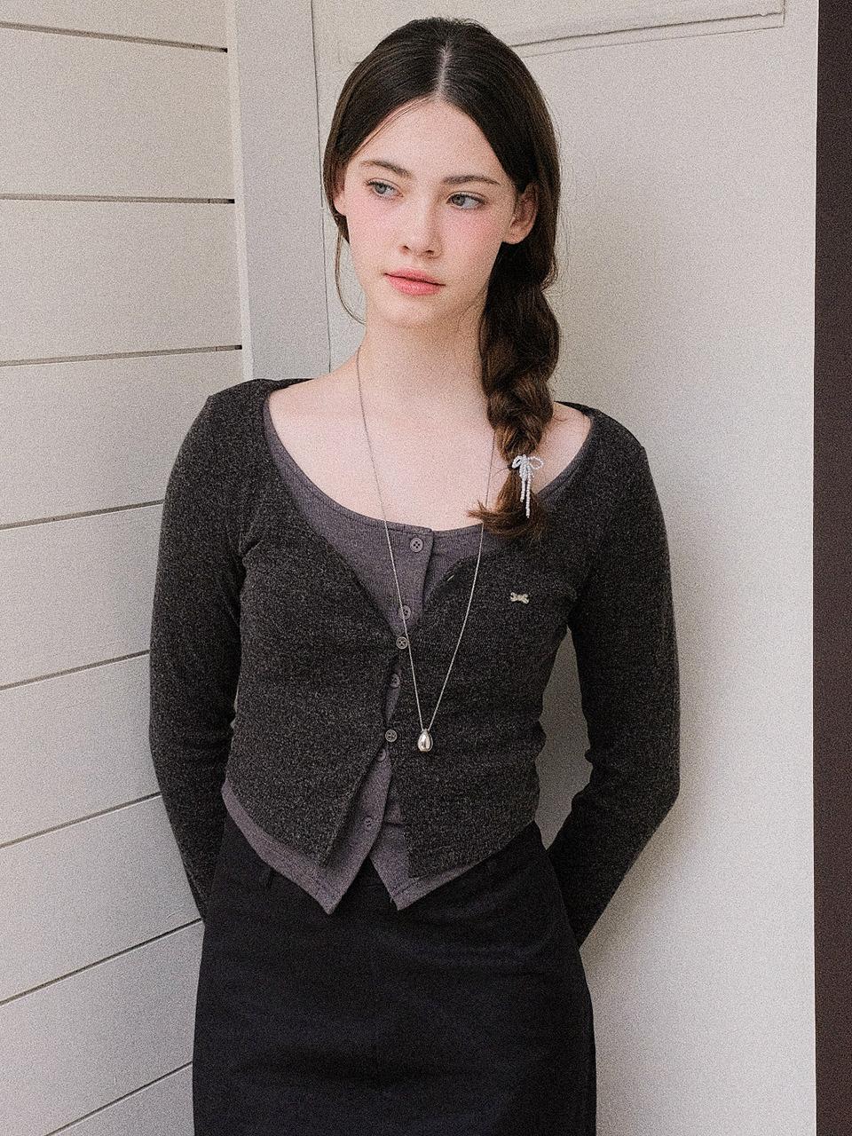 [주말HAGO]Layer Button Cardigan