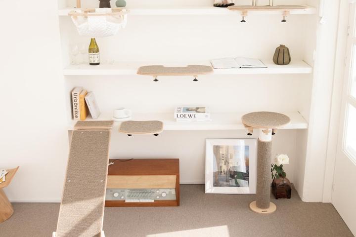 캣타워 해먹 고양이 책장 책상 선반 소형 미니 핑크팡