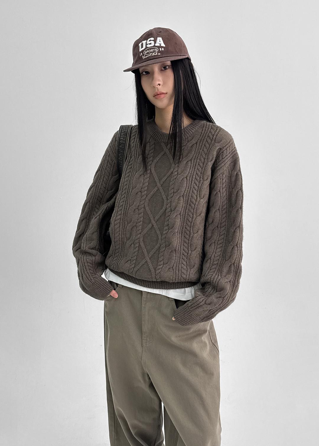[MADE] 푸린느 피셔 케이블 라운드 니트