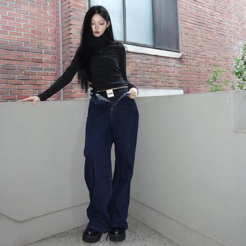 여성 와이드 린스 원시 데님 47D905G N8D