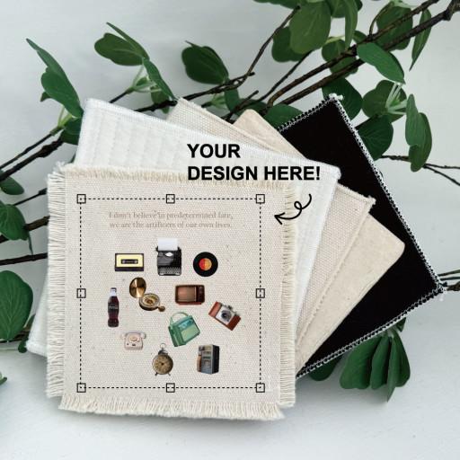 광목 천 티코스터 컵받침 프린팅 주문제작