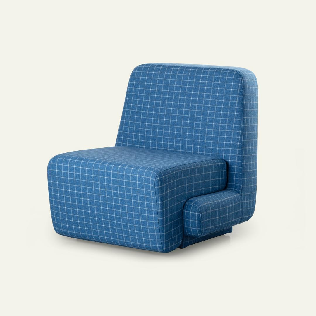 NUGU EASY CHAIR_BLUE CHECK