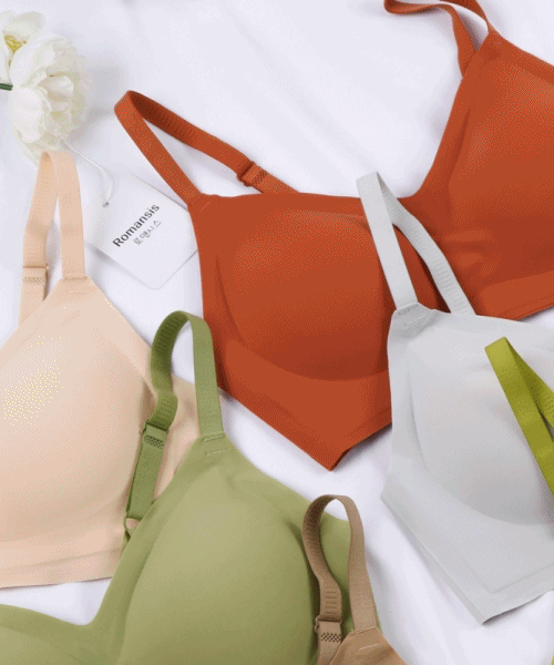 S~XL 편한 노와이어 심리스 브라렛 무봉제 후크 브라 데일리 수면 요가 출근 골프 스포츠브라 스포츠브라탑 밀착 누디 안뜨는 새가슴 2cm 볼륨 뽕 빅사이즈 와이어리스