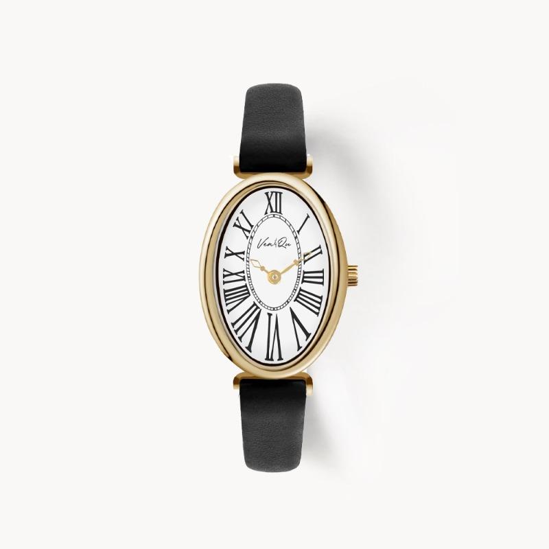 벤앤쿠 Dome-Gold/White (Black leather)