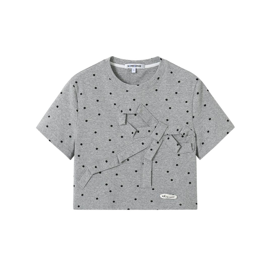 Grey Origami Short-sleeved Top - S