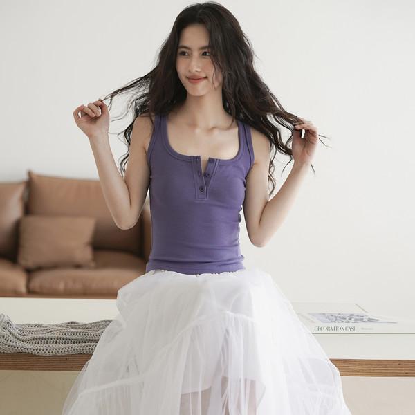 Button Casual Sleeveless Top