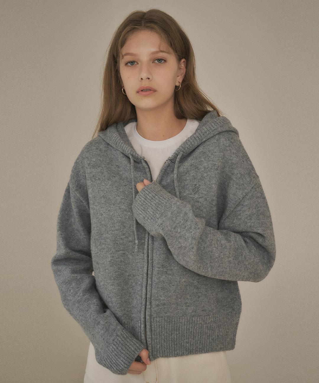 시야쥬 [직진배송]SIKN2089 에센셜 니트 후드 집업