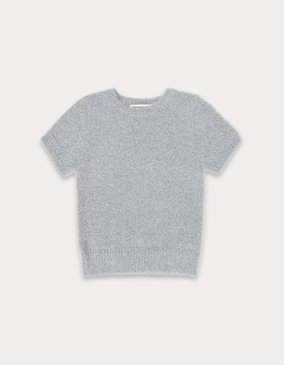 Fairy pendant half knit - light grey