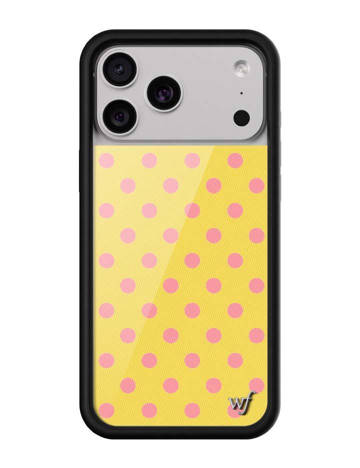 Wildflower Polka Dot iPhone case | Yellow and Pink