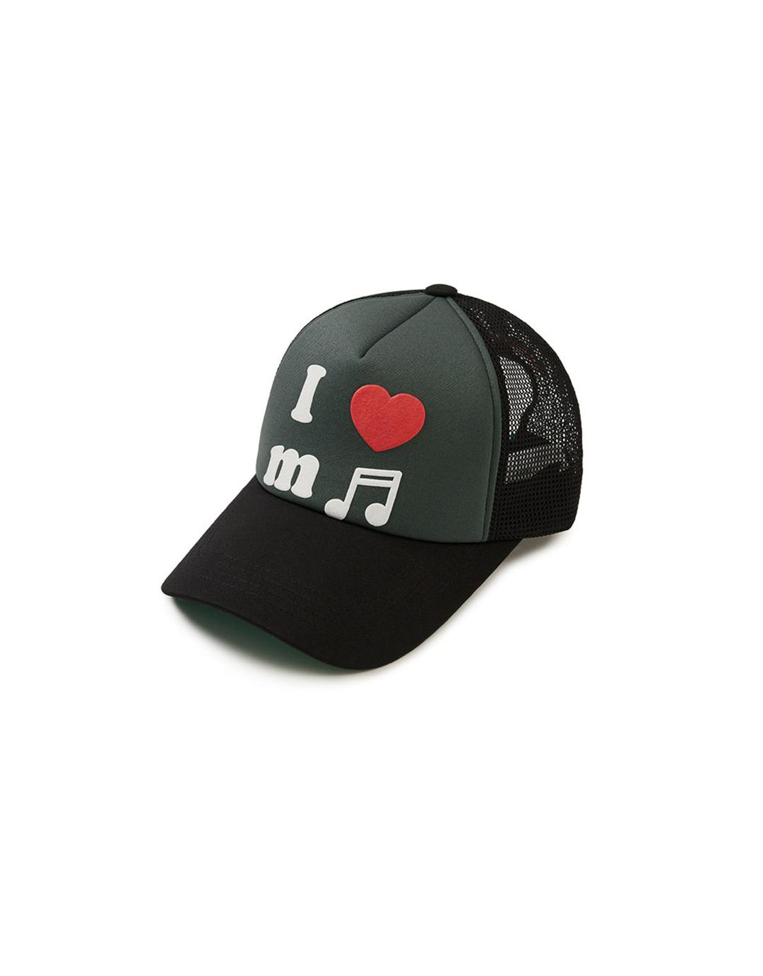 [Mmlg] LOVE MM MESH CAP (BLACK)