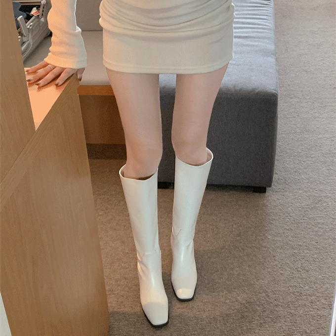 [당일배송][자체제작/2천개돌파] 노제 7cm 롱부츠 -2 color
