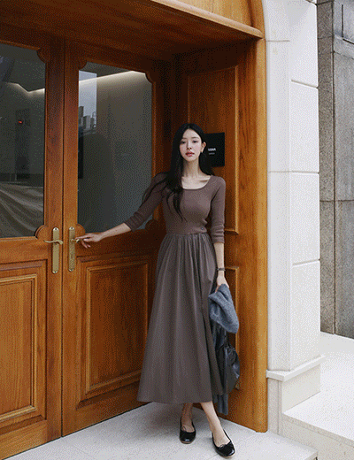 Event7%.Milkcocoa Everyday.Chocolate Fondant maxi dress