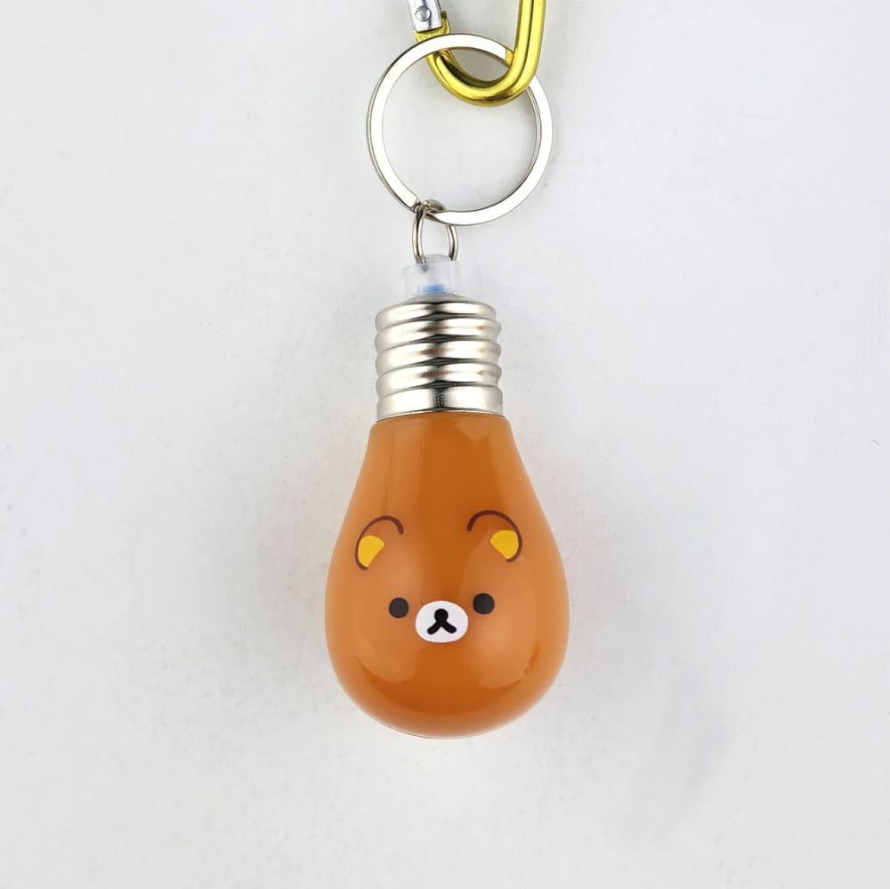 리락쿠마 전구 모양 빛나는 라이트 가챠 카라비너 캡슐토이 리락쿠마A