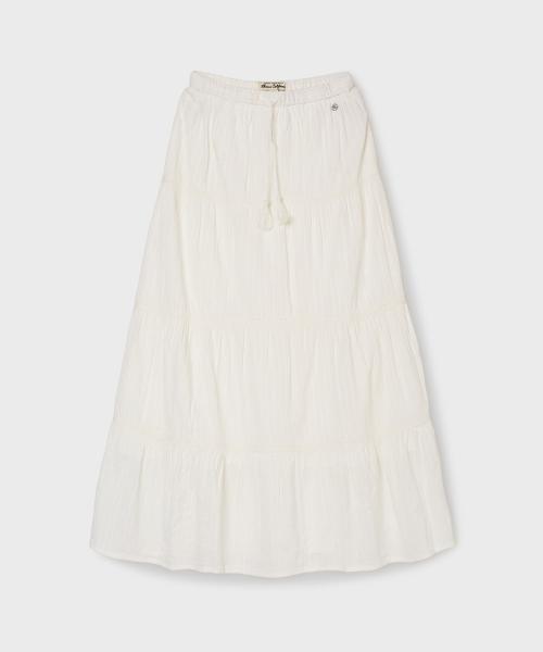 Dobby Long Tiered Skirt / WHWHG2434F