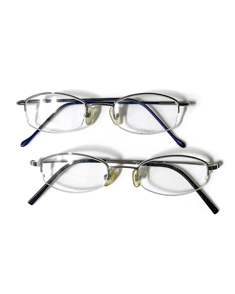 [중고] 스퀘어 반무테 빈티지안경