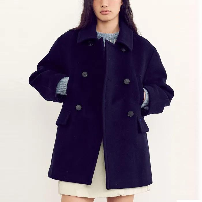 Double Pea Coat  Navy (KE5X30M15R)