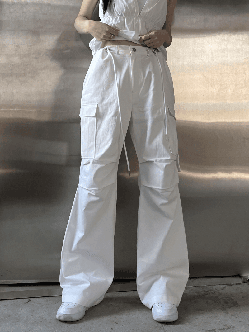 Wrinkle String Cargo Pants