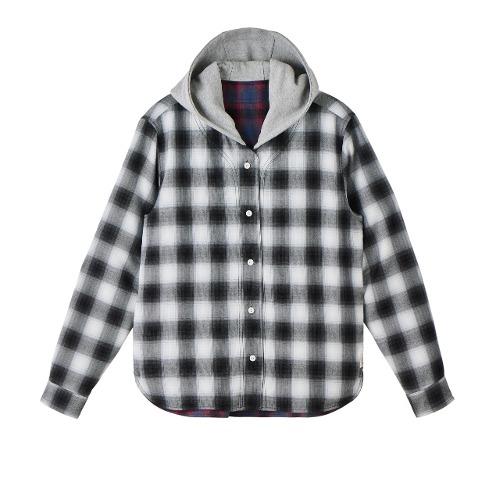 COTTAGE REVERSIBLE HOODIE SHIRKET (BLACK/PURPLE)