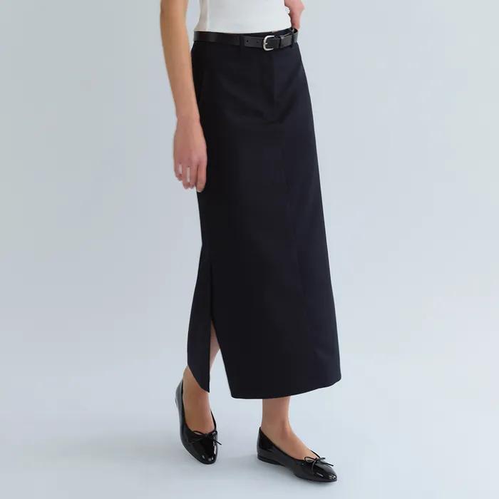 [7차] Karin Maxi Skirt (Navy)