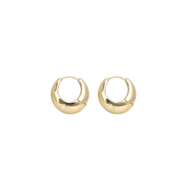 [Huaka series]  gold sparkle earrings