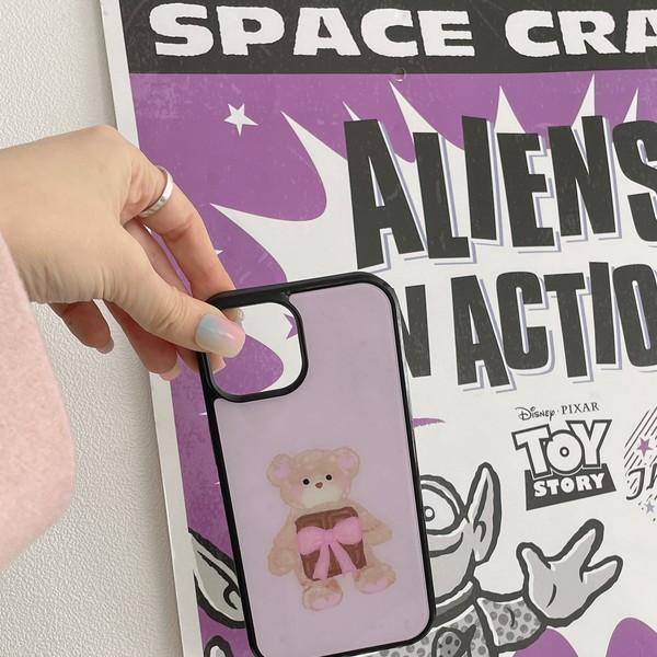 [폰케이스] Bear with Chocolate MAG-SAFE GLASS PHONE CASE