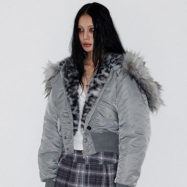12/26 예약배송 [2nd] Fur Trim MA-1 Padded Jumper (GREY)
