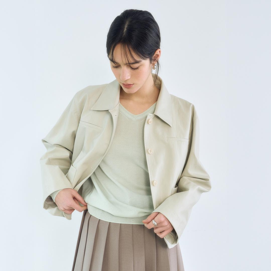 Pony leather jacket (cream)
