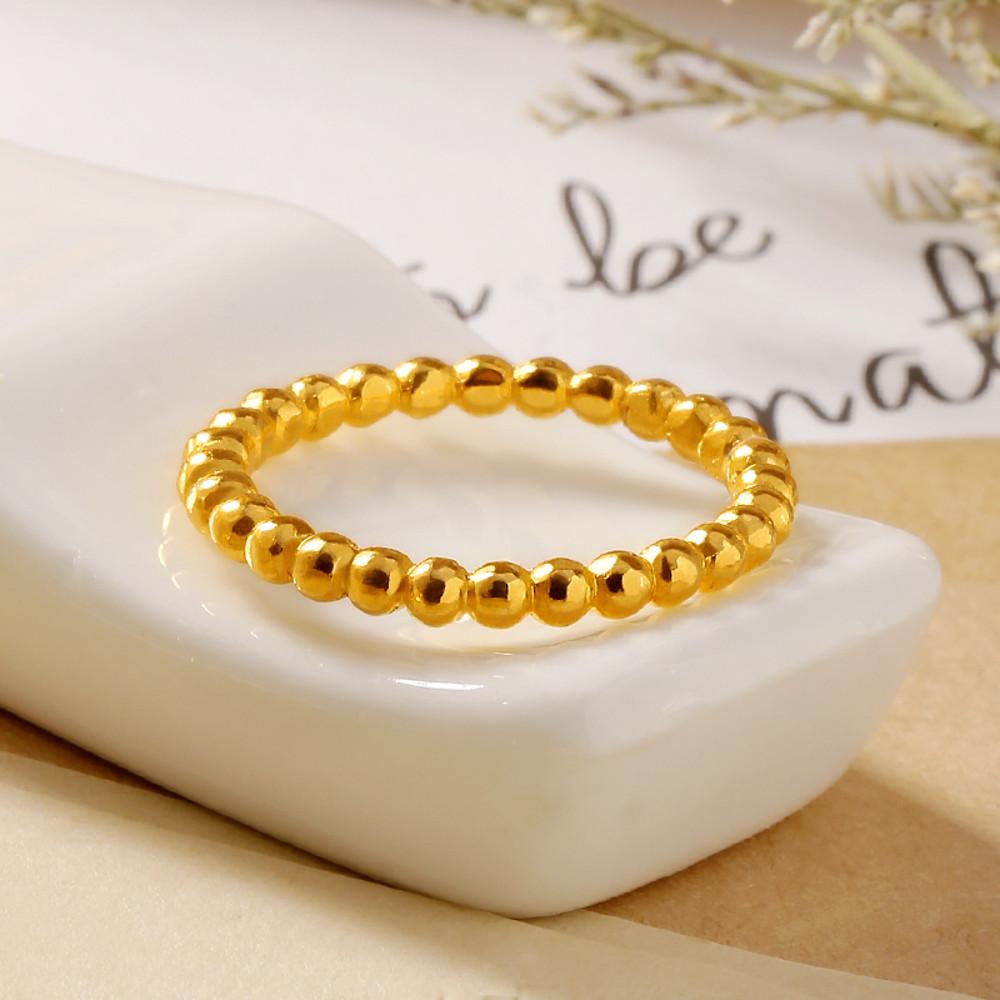 골드팡 24k 순금 버블라운드 반지 데일리 레이어드 금테크 볼볼 볼반지 컷팅볼