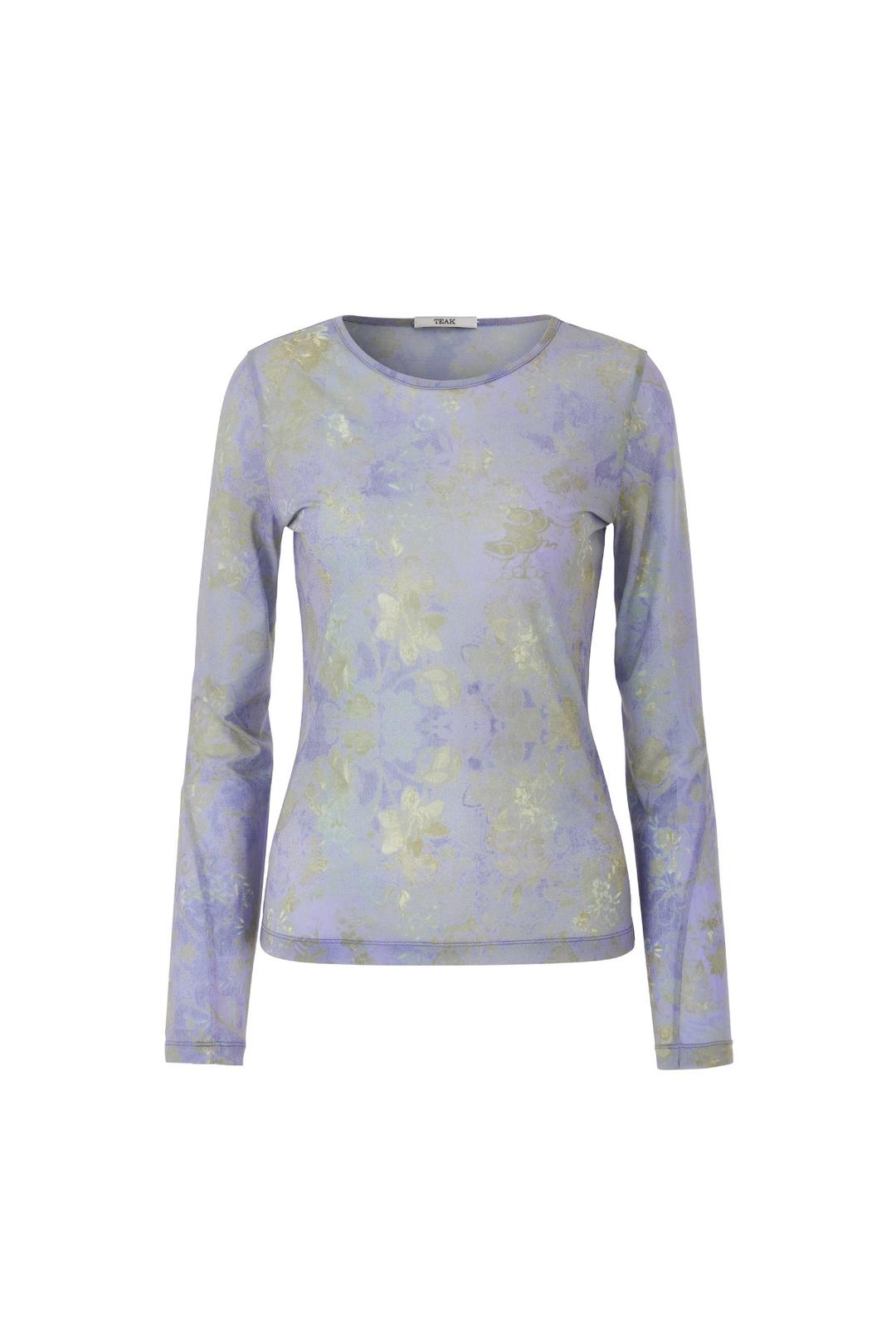 TRACE FLORAL SHEER TOP (OLIVE LAVENDER)
