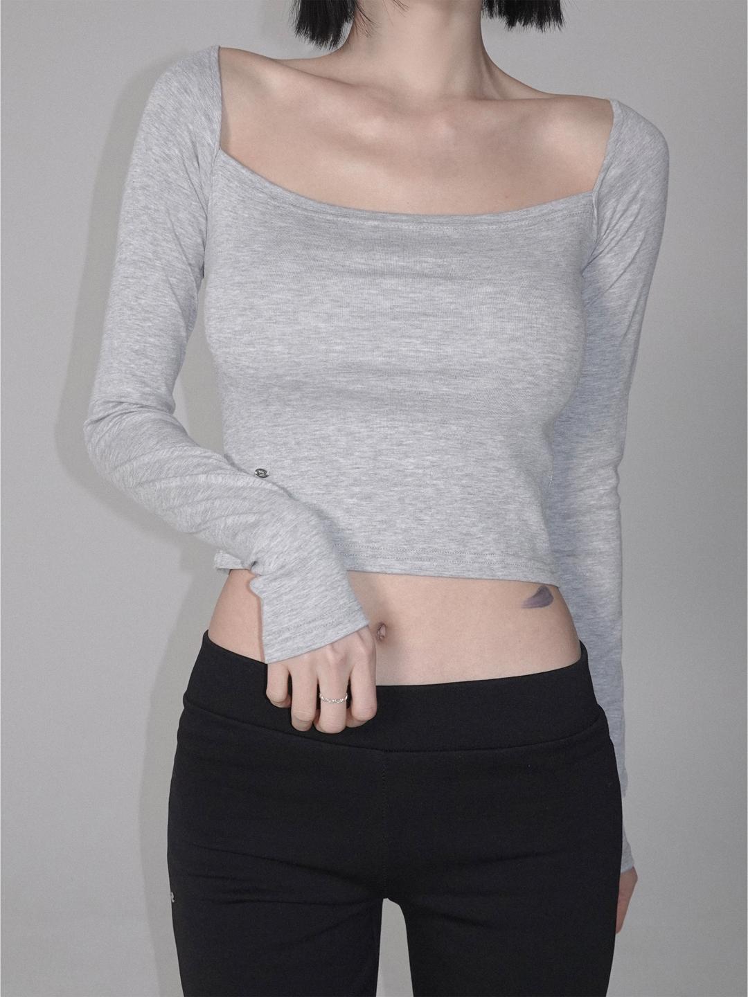 Organic Deep Square Neck - Long Sleeve