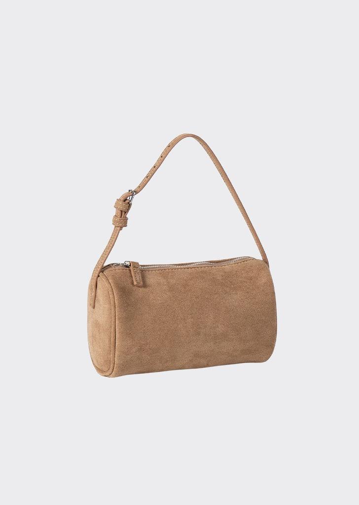 LAKE SUEDE TOTE CROSS BAG - BEIGE