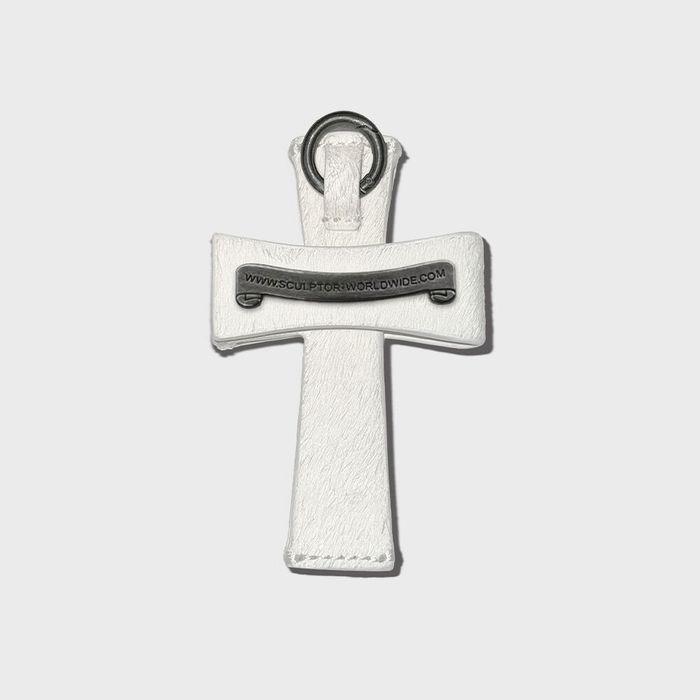 Cross Hair On Strap Wallet White