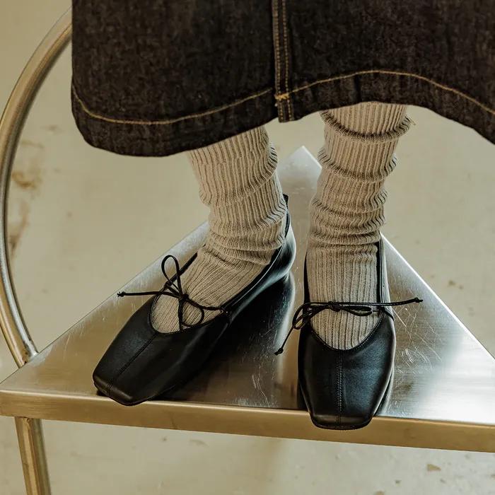 [바로배송] 헤이디 리본 스트랩 플랫슈즈 [n86037]_3color