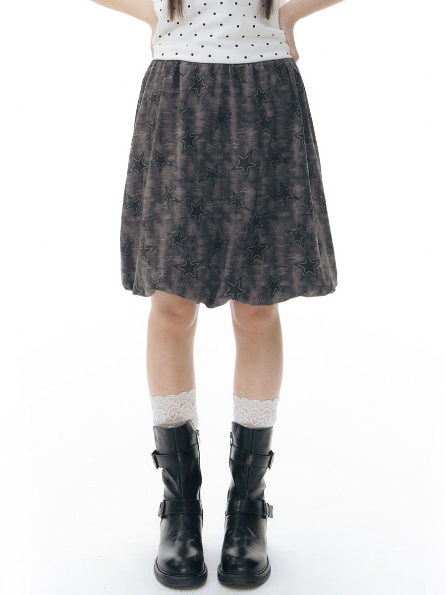 TWODAYSOFF Cool Tie-Dye Star Elastic Skirt (2color)