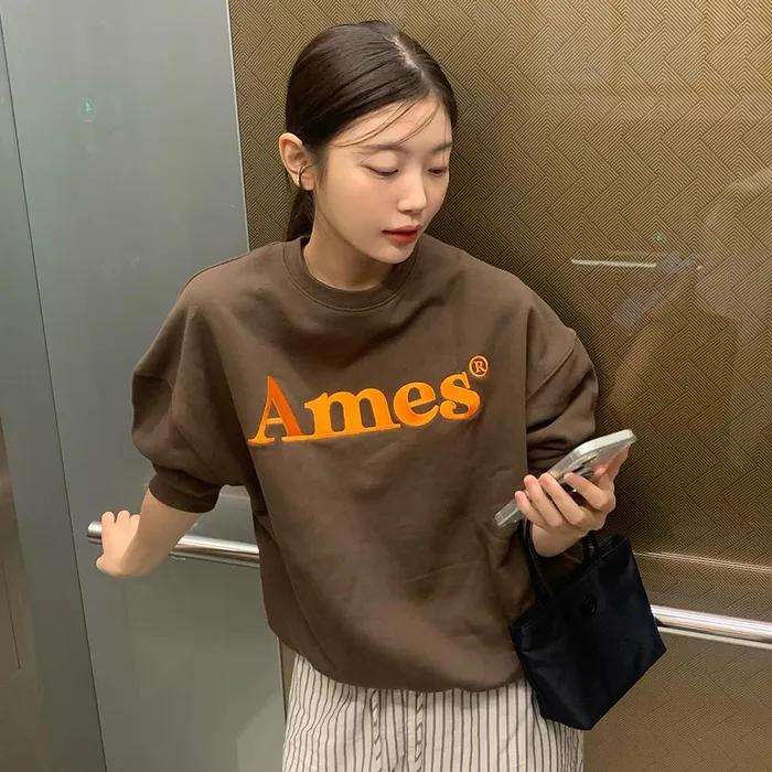 BASIC LOGO SWEATSHIRT BROWN