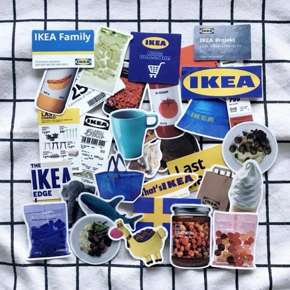 [40장] 이케아 폰꾸 다꾸 노트북 방수 스티커 세트