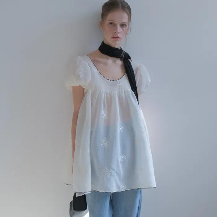 퓨어 퍼프 미니 원피스