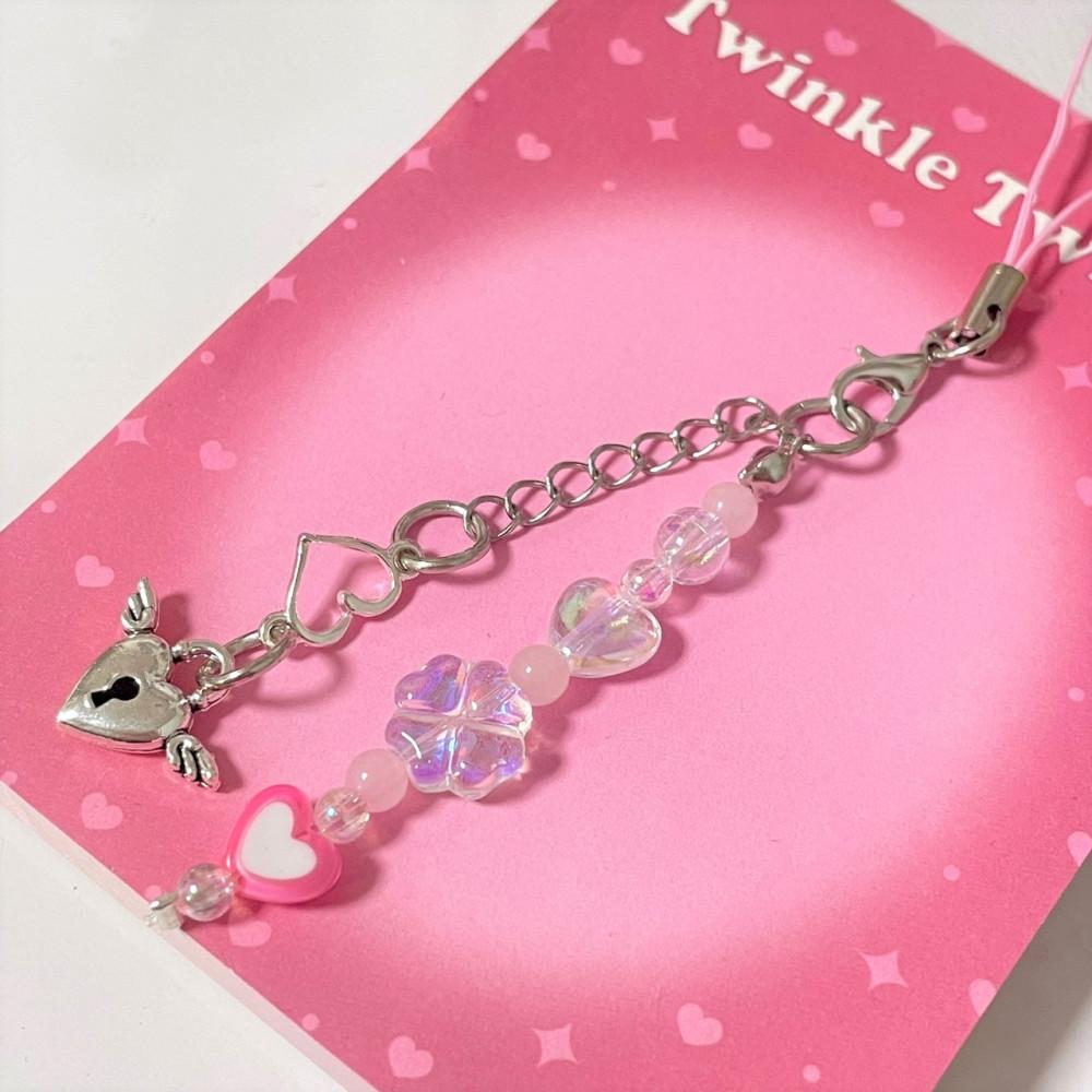 러브쉿 하트 비즈키링 / 써지컬 펜던트 키링